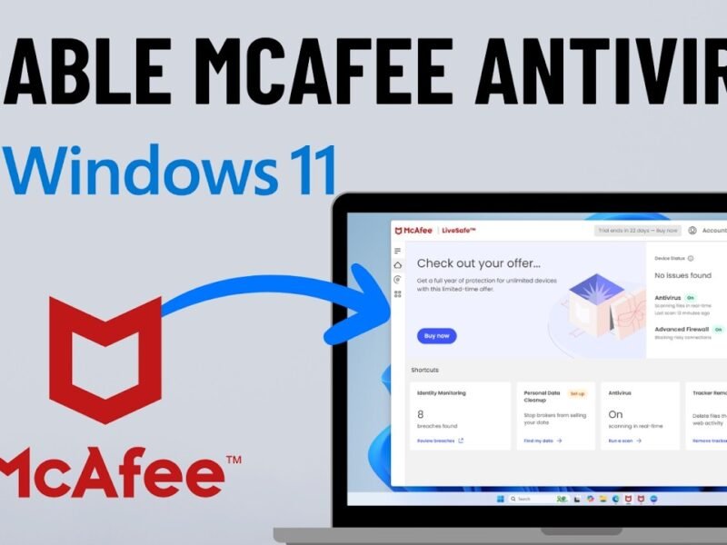 Disabling McAfee Security on your Windows Temporarily